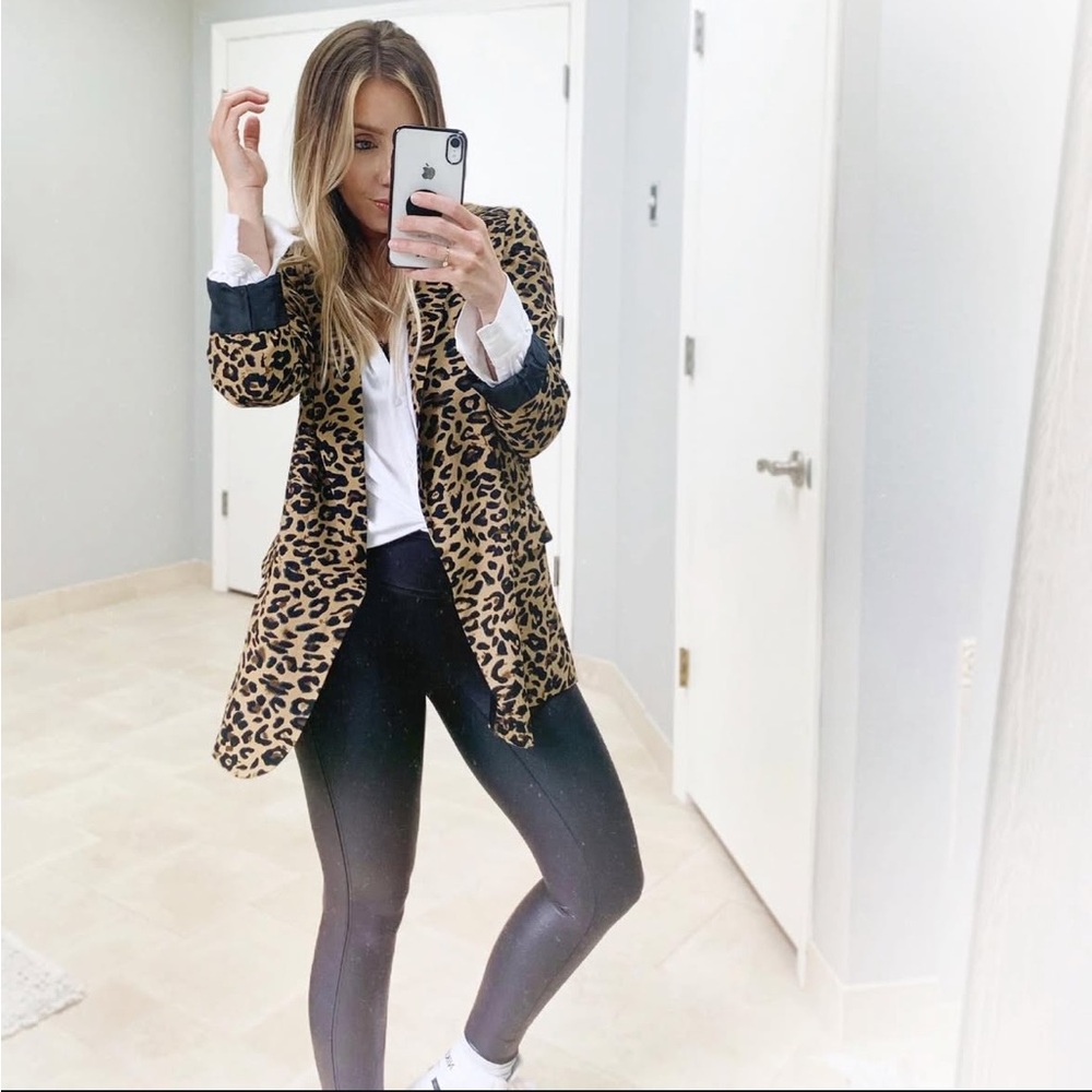 Astr Leopard Print Blazer